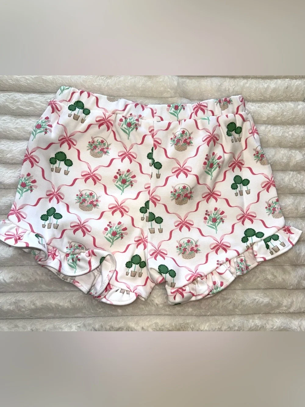 The Beaufort Bonnet Company Shelby Anne Shorts in Boxwoods and Bows, sz 5, NWT